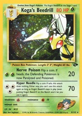 Koga's Beedrill - 9/132 - Holo Rare - Unlimited Edition